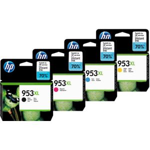 HP, Inkt, 953XL cartridges 4-Kleuren pack