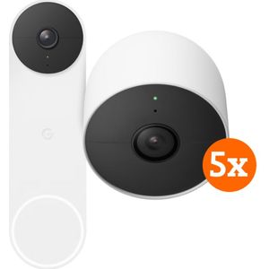 Google Nest Doorbell Battery + Google Nest Cam 5-pack