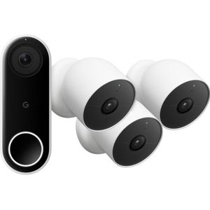 Google Nest Doorbell Wired + Google Nest Cam 3-pack