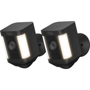 Ring Spotlight Cam Plus - Battery - Zwart - 2-pack