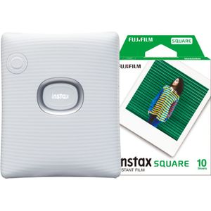 Fujifilm Instax Square Link White + Fujifilm Instax Film Square WW1 (10 stuks)