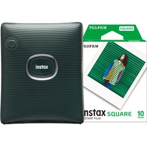 Fujifilm Instax Square Link Green + Fujifilm Instax Film Square WW1 (10 stuks)