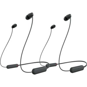Sony Wi-C100 Zwart Duopack (Draadloze), Koptelefoon, Zwart