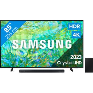 Samsung Crystal UHD 85CU8000 (2023) + Soundbar