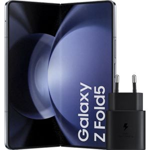 Samsung Galaxy Z Fold 5 512GB Blauw 5G + Samsung Oplader 25 Watt Zwart