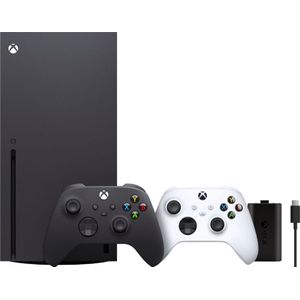 Xbox Series X + Microsoft Xbox Controller Wit + Play & Charge Kit