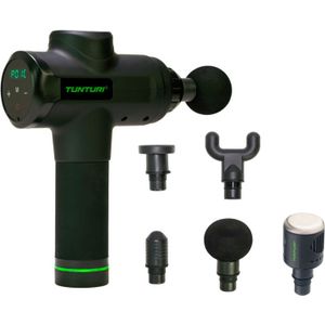 Tunturi - Massage Gun - Massagekop Warm en Koel - 20 Intensiteitstanden - Draagkoffer