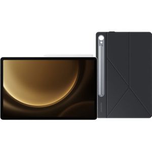 Samsung Galaxy Tab S9 FE Plus 256GB Wifi Zilver + Book Case Zwart