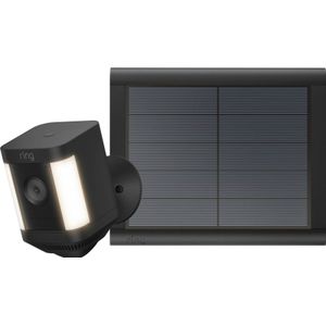 Ring Spotlight Cam Plus - Battery - Zwart + usb-C zonnepaneel