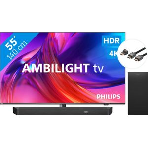 Philips The One 55PUS8808 - Ambilight (2023) + Soundbar + Hdmi kabel