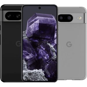 Google Pixel 8 128GB Zwart 5G + BlueBuilt Back Cover Transparant