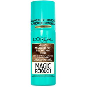 3x L'Oréal Magic Retouch Uitgroeispray Goud Middenbruin 75 ml