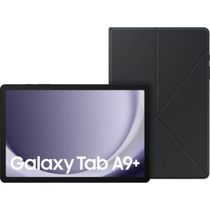 Samsung Galaxy Tab A9 Plus 11 inch 128GB Wifi + 5G Grijs + Book Case Zwart
