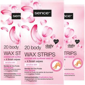 3x Sence Wax Strips voor het Lichaam 20 stuks