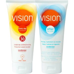 Vision - Zonnebescherming & Verzorging Pakket - SPF30 - Zonnebrand