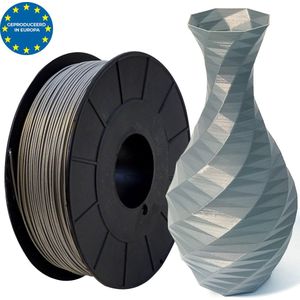 Zilver Grijs - PLA filament Europees - 500g - 1.75mm - 3D printer filament - Plastic spoel