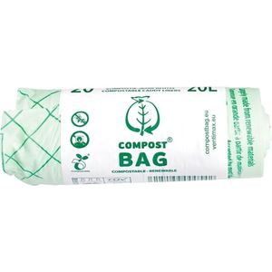 6x Compost Bag Afvalzak Composteerbaar 20 liter 20 stuks