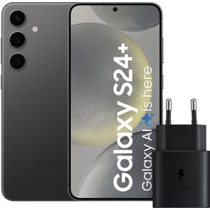 Samsung Galaxy S24 Plus 256GB Zwart 5G + Samsung Snellader 25 Watt Zwart