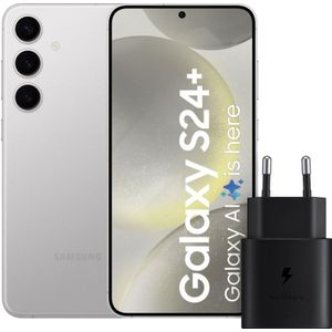 Samsung Galaxy S24 Plus 256GB Grijs 5G + Samsung Snellader 25 Watt Zwart