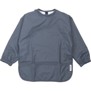 Slabbetje - Met Mouw - Vanaf 6 tot 36 maanden - Water en Klieder-Proof - Baby Schort - One Size - Antraciet