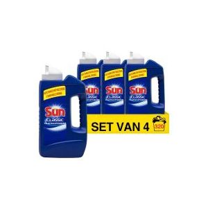 Sun - Vaatwaspoeder - 4 Flessen - 1,36 Kilogram - Biologisch Afbreekbaar