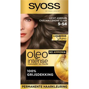 Syoss Oleo Intense Haarverf 5-54 Licht Asbruin - 3 x - Voordeelverpakking