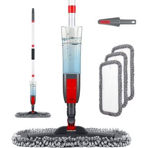 Homgif - Dweil met Spray Functie - Effectieve Vloerreiniger - 450 ml Waterreservoir - Inclusief 3 Wasbare Microvezeldoeken