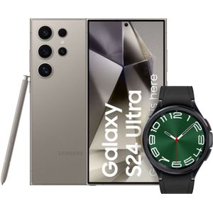 Samsung Galaxy S24 Ultra 1TB Grijs 5G + Galaxy Watch 6 Classic Zwart 47mm
