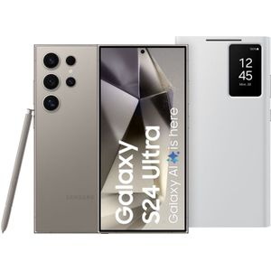 Samsung Galaxy S24 Ultra 256GB Grijs 5G + Smart View Book Case Wit