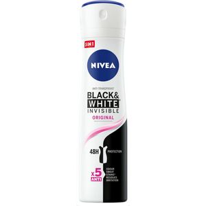 NIVEA Deodorant Spray Invisible For Black & White Clear - 3 x 150 ml - Voordeelverpakking