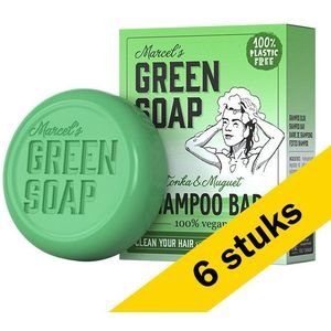 6x Marcel's Green Soap Shampoobar Tonka & Muguet 90 gr