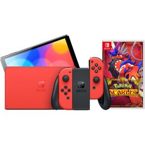 Nintendo Switch OLED Super Mario Editie + Pokémon Scarlet