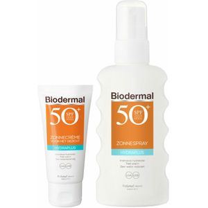 Biodermal SPF50 Lichaam en Gezicht Hydraterende Zonnebescherming Pakket