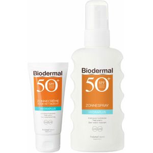 Biodermal - SPF50 - Zonnebrand - Hydraterende Zonnebescherming Pakket