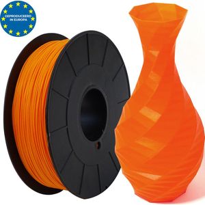 Neon-oranje - PLA filament Europees - 1kg - 1.75mm - 3D printer filament - Plastic spoel