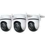 TP-Link - Tapo C520WS - Netwerkcamera - 3-Pack - 2K Beeldkwaliteit - 360 Graden Draaiing