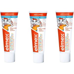 3x Elmex Peuter (0-5 Jaar) Gel-Tandpasta 75 ml