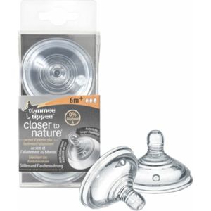 2x Tommee Tippee Closer to Nature Flesspeen 6+ mnd 2 stuks