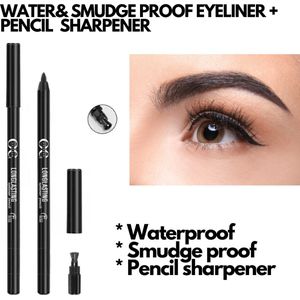 ORIGEEN Waterproof kohl eyeliner met puntenslijper voor smokey eye effect - Oil free - Kohl eyeliner with sharpener - Smudge proof - Deep black - Kohl Eyeliner met puntensliper - Long lasting - Olie vrij - Black