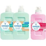 Seepje - Pioenroos - Wasverzachter - 1000ml - Natuurlijke Ingrediënten