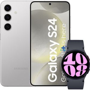 Samsung Galaxy S24 256GB Grijs + Galaxy Watch 6 Zwart 40mm