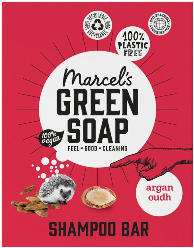 Marcel's Green Soap - Shampoo Bar - Argan & Oudh - 6 x 90 gr