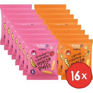 Ella's Kitchen - Maize Puffs Pakket - 16 Stuks - Biologisch