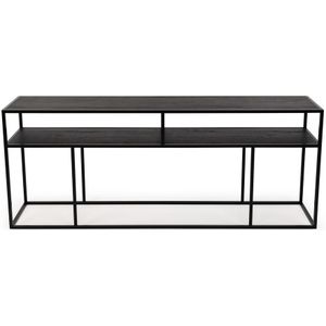 Stalux Side-table - Bijzettafel Teun - Duurzaam - Modern Design - Eenvoudige Montage - Zwart Eikenhout - 200 cm