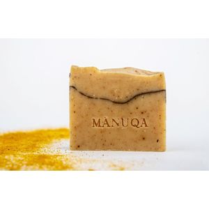 Kurkuma 100% natuurlijke zeep bar 100 gram - met effectieve ingrediënten tegen eczeem en jeuk