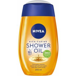 6x Nivea Natural Shower Oil Doucheolie 200 ml