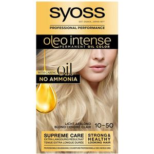3x Syoss Oleo Intense Haarverf 10-50 Licht Asblond