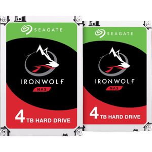 Seagate - IronWolf - Interne Harde Schijf - 4TB - Duo Pack - 3,5 inch