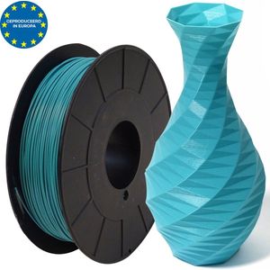 Turquoise blauw - PLA filament Europees - 1kg - 1.75mm - 3D printer filament - Plastic spoel