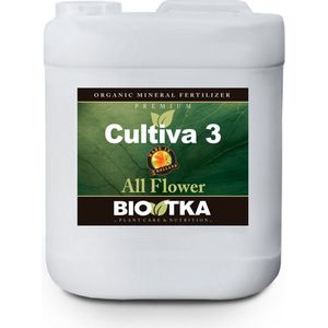 BioTka CULTIVA 3 ALL FLOWER 10 Ltr. - Bloeivoeding - bloei - plantvoeding - biologische plantvoeding - bio supplement - hydro plantvoeding - plantvoeding aarde - kokosvoeding - kokos voeding - coco - organische plantenvoeding - organisch